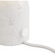 Dude 12.65 inch 7 watt Carrara White Table Lamp Portable Light